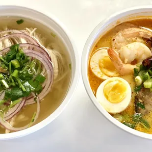 Pho chicken &amp; Tom Kha Ramen
