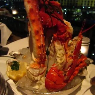 *Grand Seafood Platter, Lobster, Shrimp, Crab, Oysters (per person)