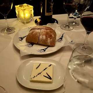 Warm Handcrafted Rustic Bread,Wholesome Farms Black Sea Salt Butter