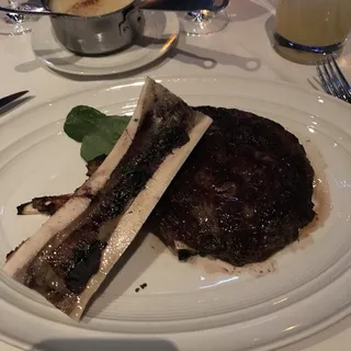 *Broiled 16 oz. Ribeye, Roasted Bone Marrow
