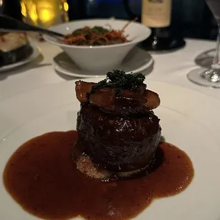 *Rossini Style Filet Mignon, Foie Gras, Bordelaise Sauce