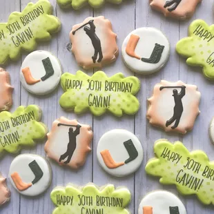 golf themed cookies