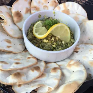 Artichoke, parmesan and pistachio dip