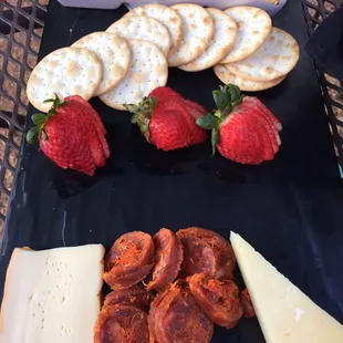 Cheese and meat plate