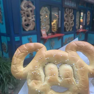 Mickey pretzel with cheese $7.24