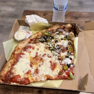 Pepperoni Pizza Slice and Combination Pizza Slice