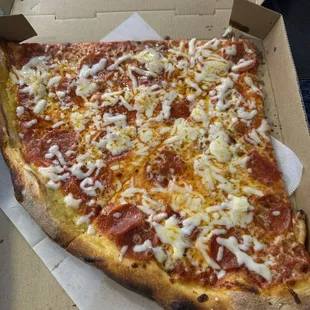 2 slices of pepperoni pizza served hot and fresh within 5-7 minutes by the slice or full pizza