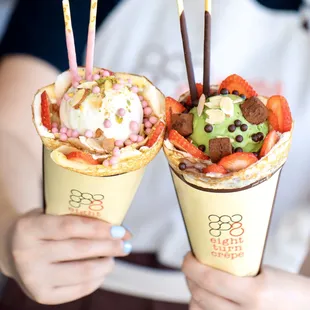 Design your own crepe ice cream coffee open now