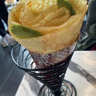 1. Eggs Goat Cheese & Avocado Crepe (GF, V)