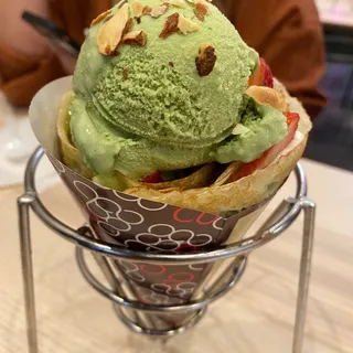 14. Matcha Stripe Truffles Crepe (GF)