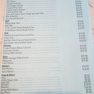Food menu 5.20.21