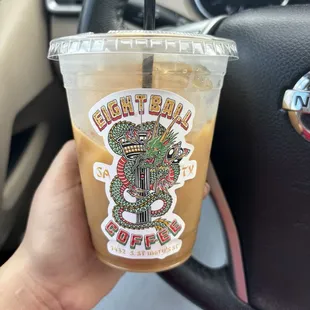 Cold brew with oat milk and vanilla