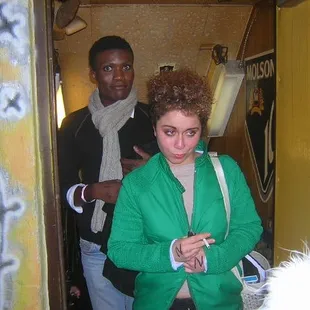 My friends walking up from the pit of stench.