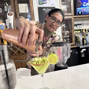 Cucumber drink, I don't know what the name of it is exactly but it was sooo good