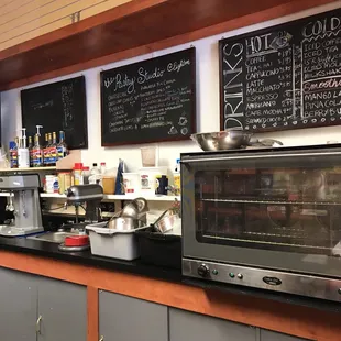 a kitchen with a lot of counter space
