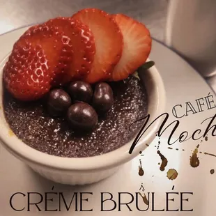a bowl of creme brulee