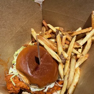 Spicy chicken sandwich