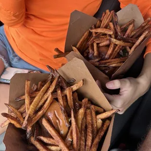 Chicken Sandwich covered in fries
