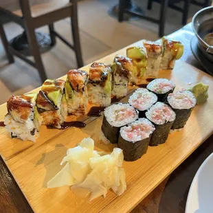 sushi, sushi and sashimi, sashimi, food