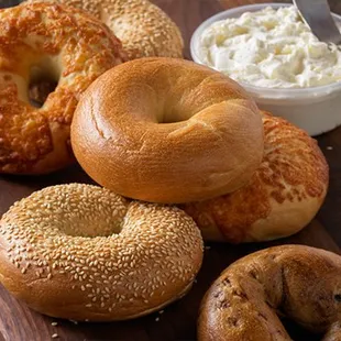 food, bagels, bagel