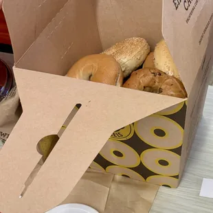 bagels, food