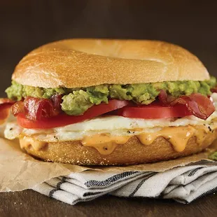 Bacon, Avocado, &amp; Tomato Breakfast Egg White Sandwich