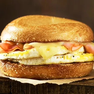Ham &amp; Swiss Breakfast Egg Sandwich