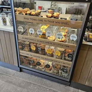a display of baked goods
