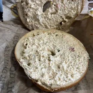 Bagel-  other locations add more cream cheese but still good
