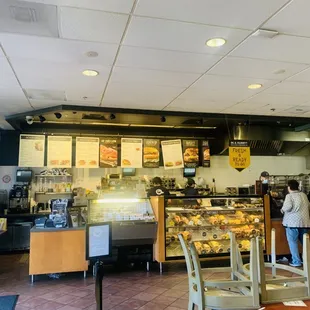 the inside of a restaurant