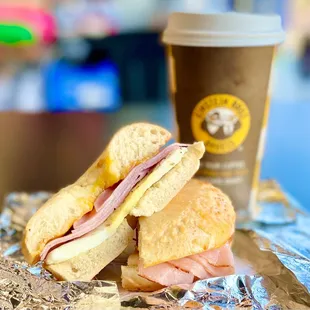 Ham, Egg &amp; Cheese on an Asiago Bagel