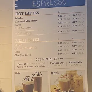 Espresso  menu Feb 2022