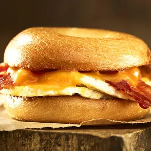 bacon, eggs, and cheese