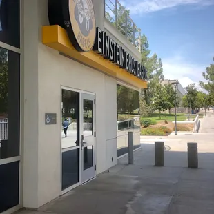 the entrance to the store