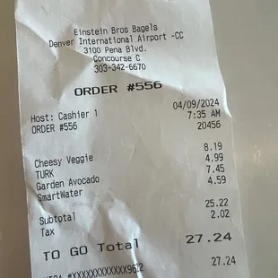 5$ extra for turkey that I did not receive on my bagel