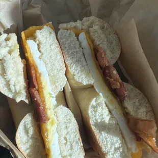 bacon, egg, and cheese sandwich