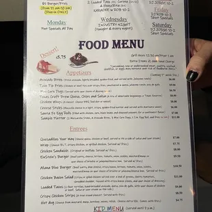 Food menu!