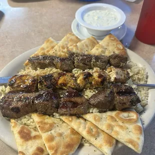 Souvlaki Combination Platter