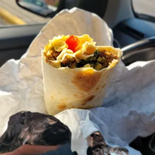 Veggie breakfast burrito