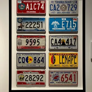Tribal license plates.