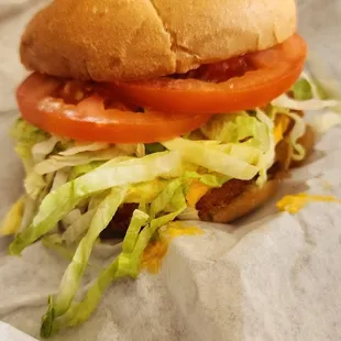 Big crispy chicken burger