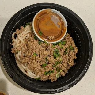 Firey Noods with pork - gluten free!