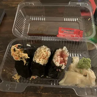 Kani Mentaiko and Spicy Tuna Onigiri