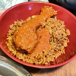 Jollof/No Meat and Chicken