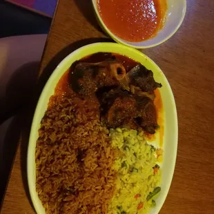 spicy goat with fried rice&amp;spicy sauce - Min