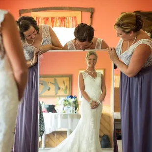 A beautiful reflection in the   bridal suite.Bobbi Jo Beal Photography