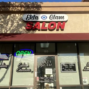 Outside of the salon