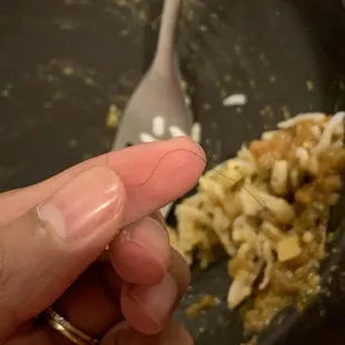 Hair in my wife&apos;s food.