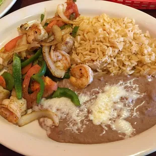 Shrimp fajitas