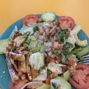 Chicken salad was almost a no chicken salad.